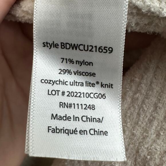 Barefoot Dreams Cream Cozy Chic Ultra Light Open Cardigan Med Style#BDWCU21659 - Picture 5 of 7